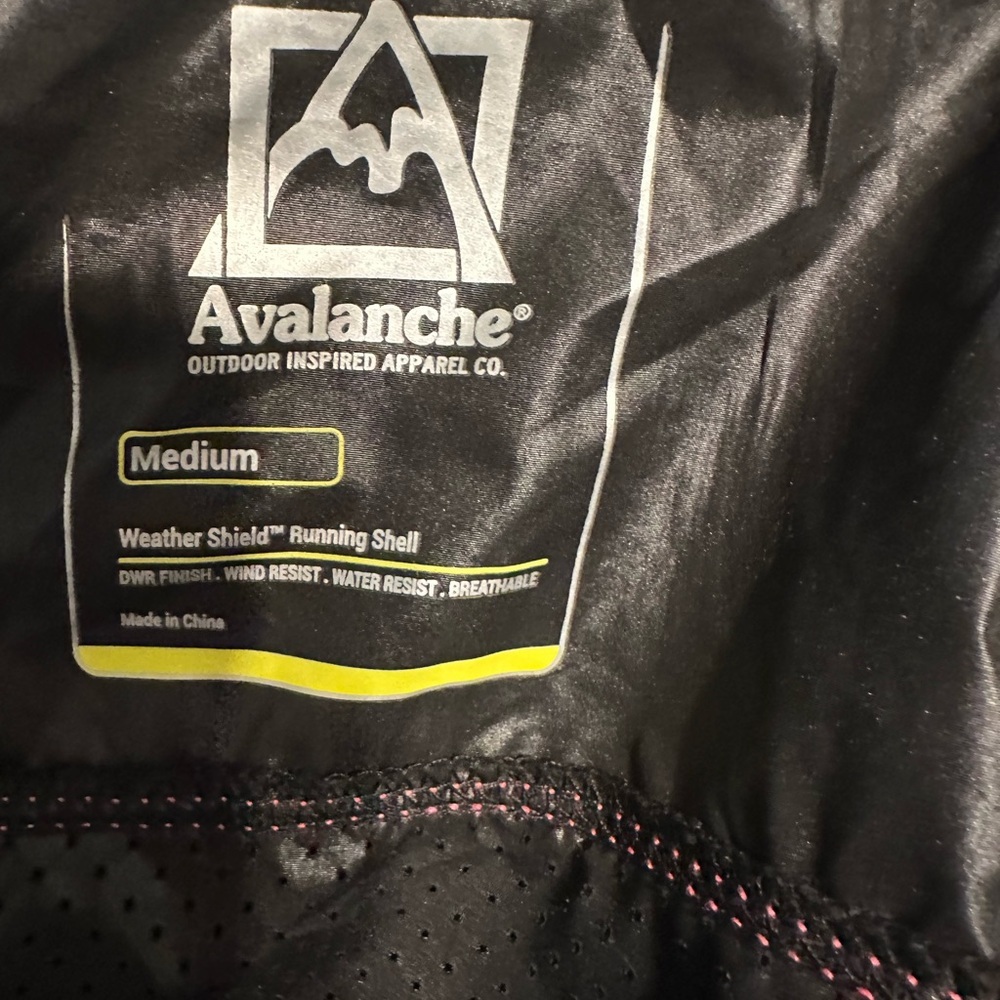Avalanche Black Women's Hooded Rain Jacket with Pink Trim - Picture 10 of 13